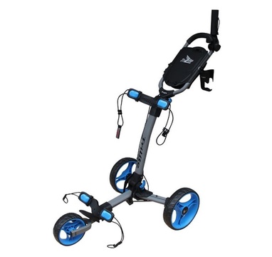 Time For Golf - vše pro golf - AXGLO TRILITE golfový vozík, šedý s modrými koly