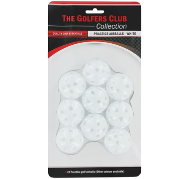 Time For Golf - vše pro golf - Golfers Club tréninkové míčky plastové děrované Practice Balls White 9ks